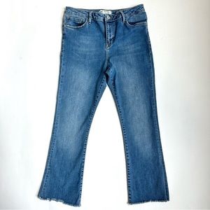 Free People Raw Hem Crop Jeans 31